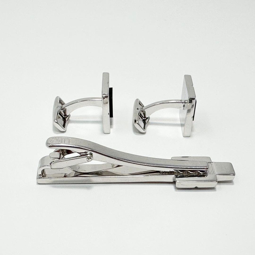 ダンヒル　スクエアトップ　オニキス　ネクタイピン　カフス　セット　925