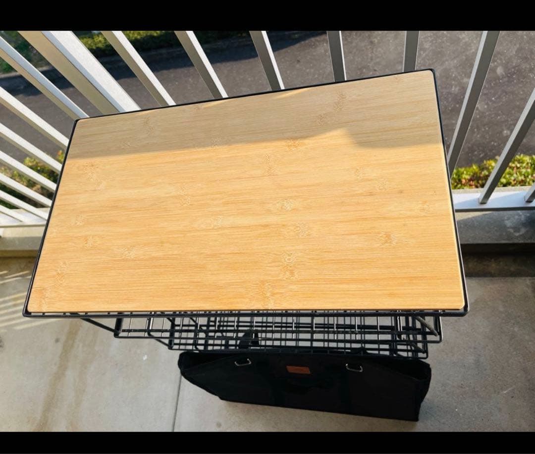 【mj】キャンピングムーン フィールドラック 4台 天板1枚 収納ケース付