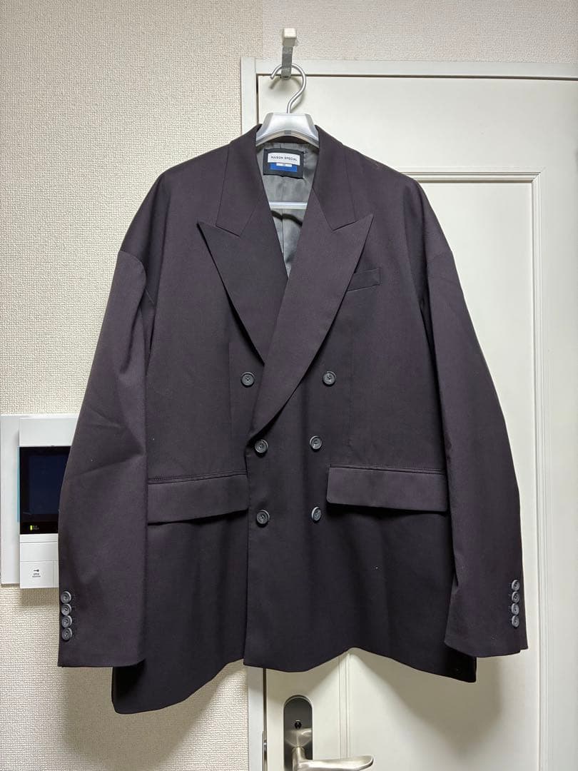 メゾンスペシャル ウール オーバー ピークド ダブル テーラード ジャケット
