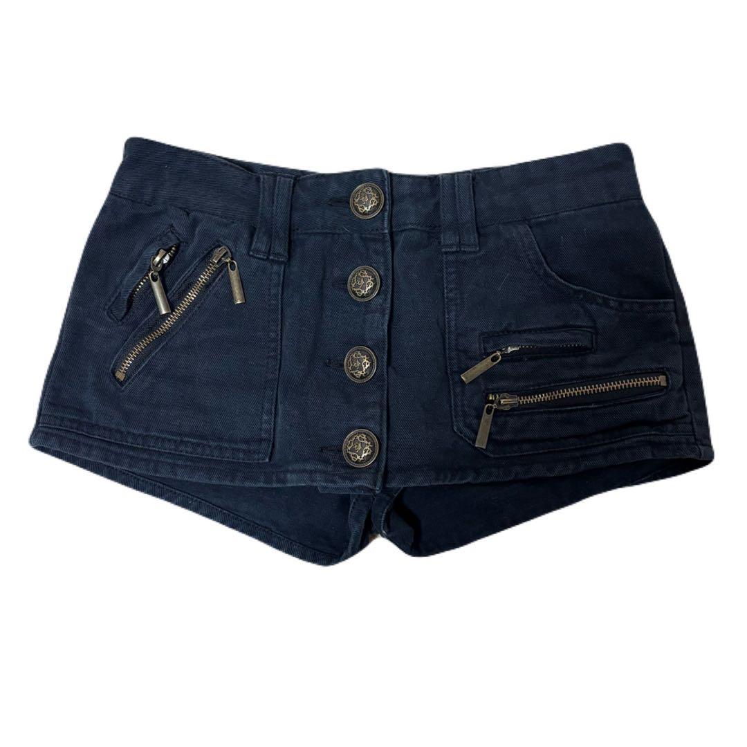 セシルマクビー 平成ギャル y2k ショートパンツ グランジ ブラック デニム