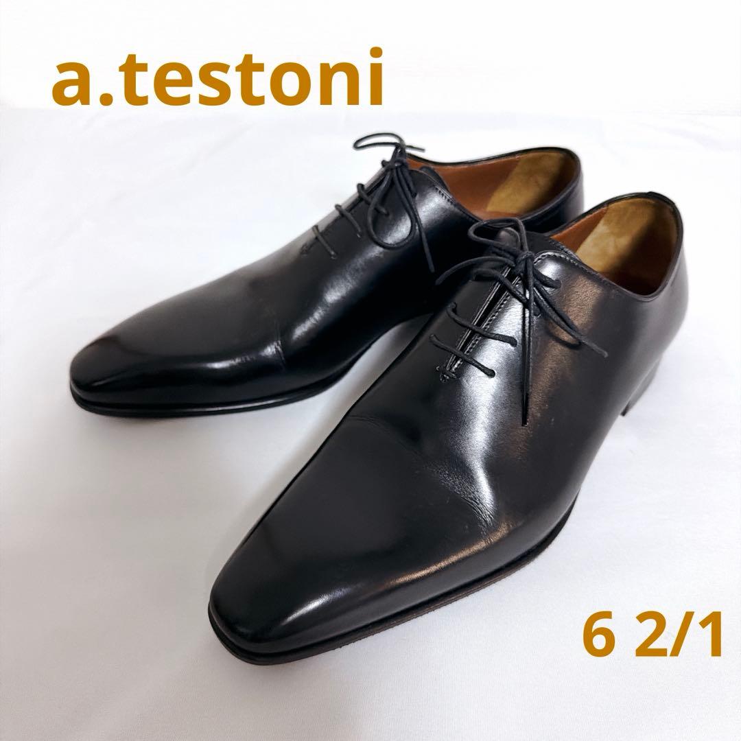 ★美品★a,testoniア テストーニ ビジネスシューズ 6 1/2 ブラック