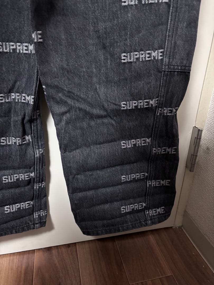 Supreme デニム オーバーオール ブラック シュプリーム S ツナギ