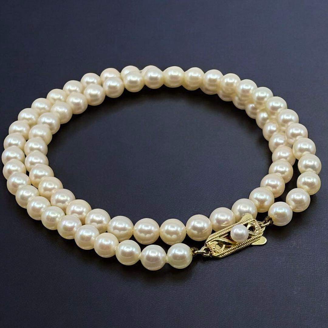 【最高峰】ミキモト　アコヤ　本真珠　パール　ネックレス　K14