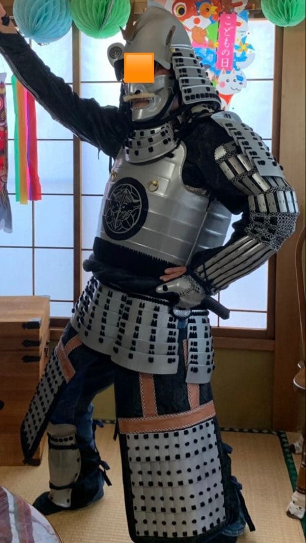 甲冑　兜　本物　こどもの日　桐箱入り　撮影