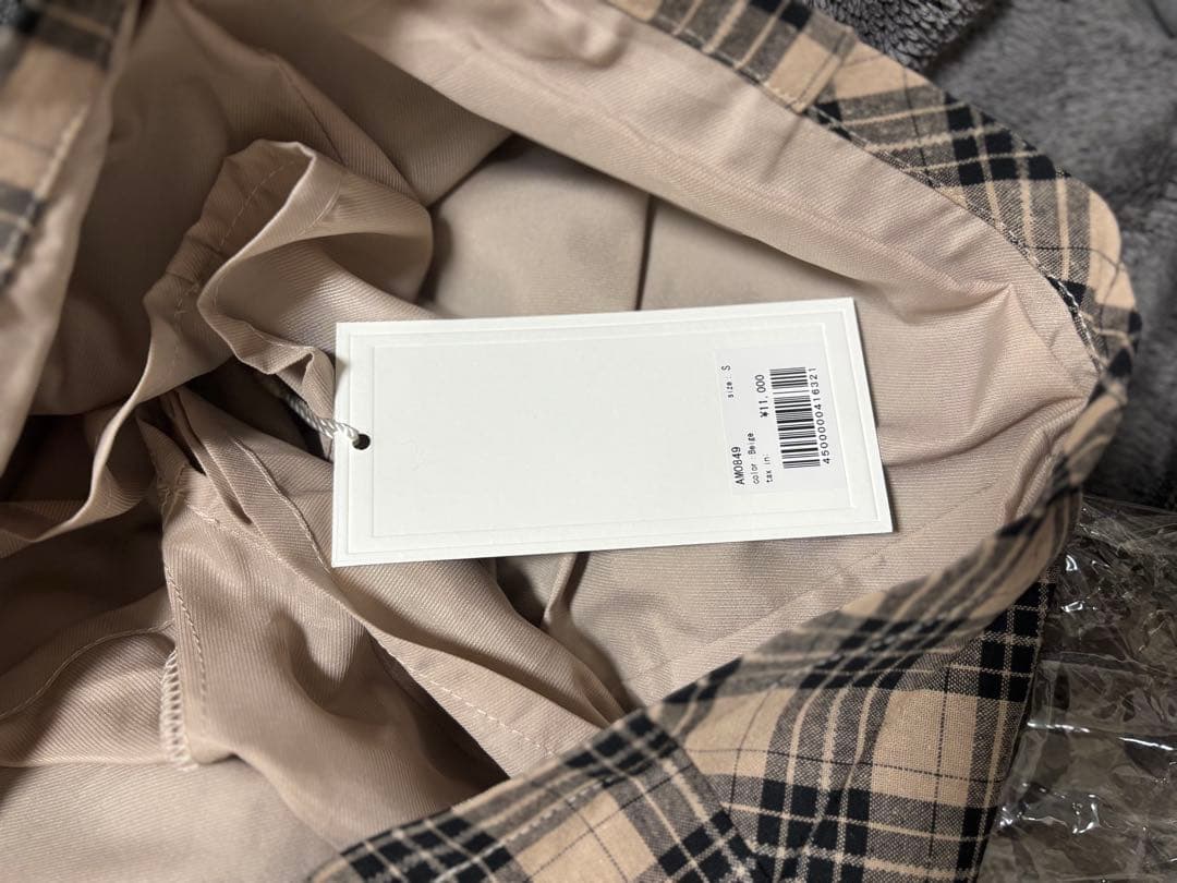 andmary Anna check skirt ベージュ S