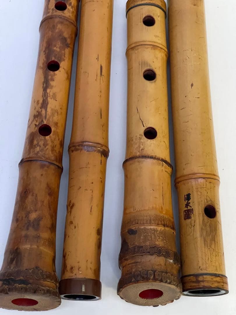 尺八本体 竹製 5穴　松下深水　2本