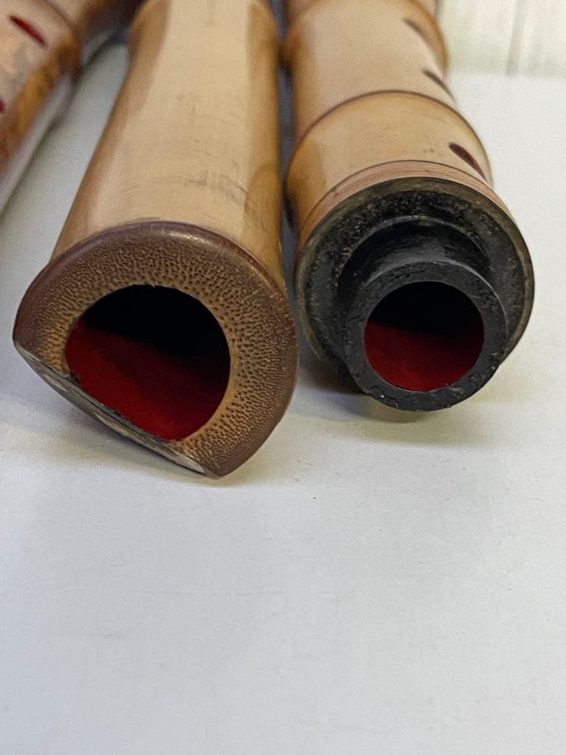 尺八本体 竹製 5穴　松下深水　2本