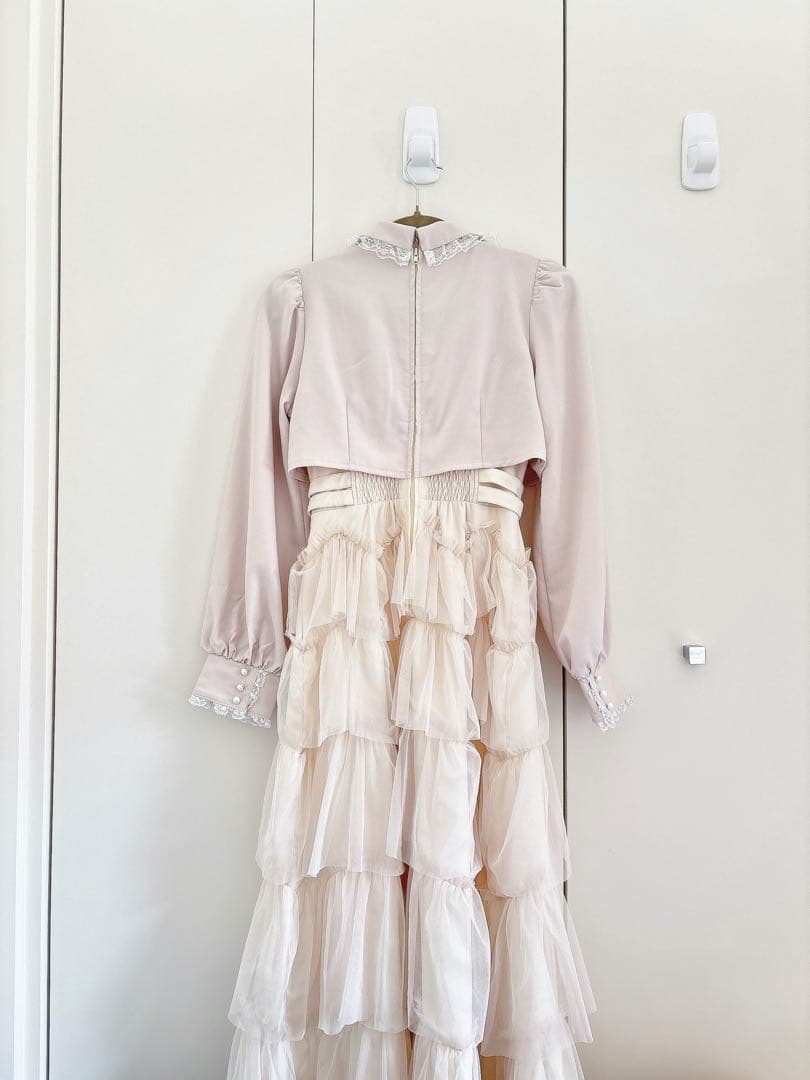 rojita テーラードドッキングワンピース ベージュ