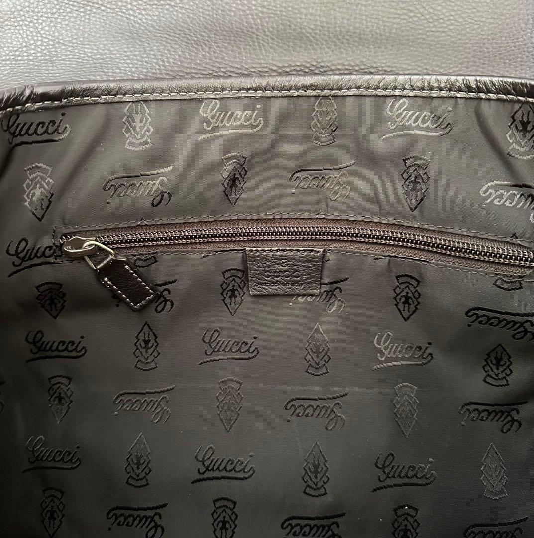 グッチシマ　メンズ　斜めかけバッグ　ダークブラウン