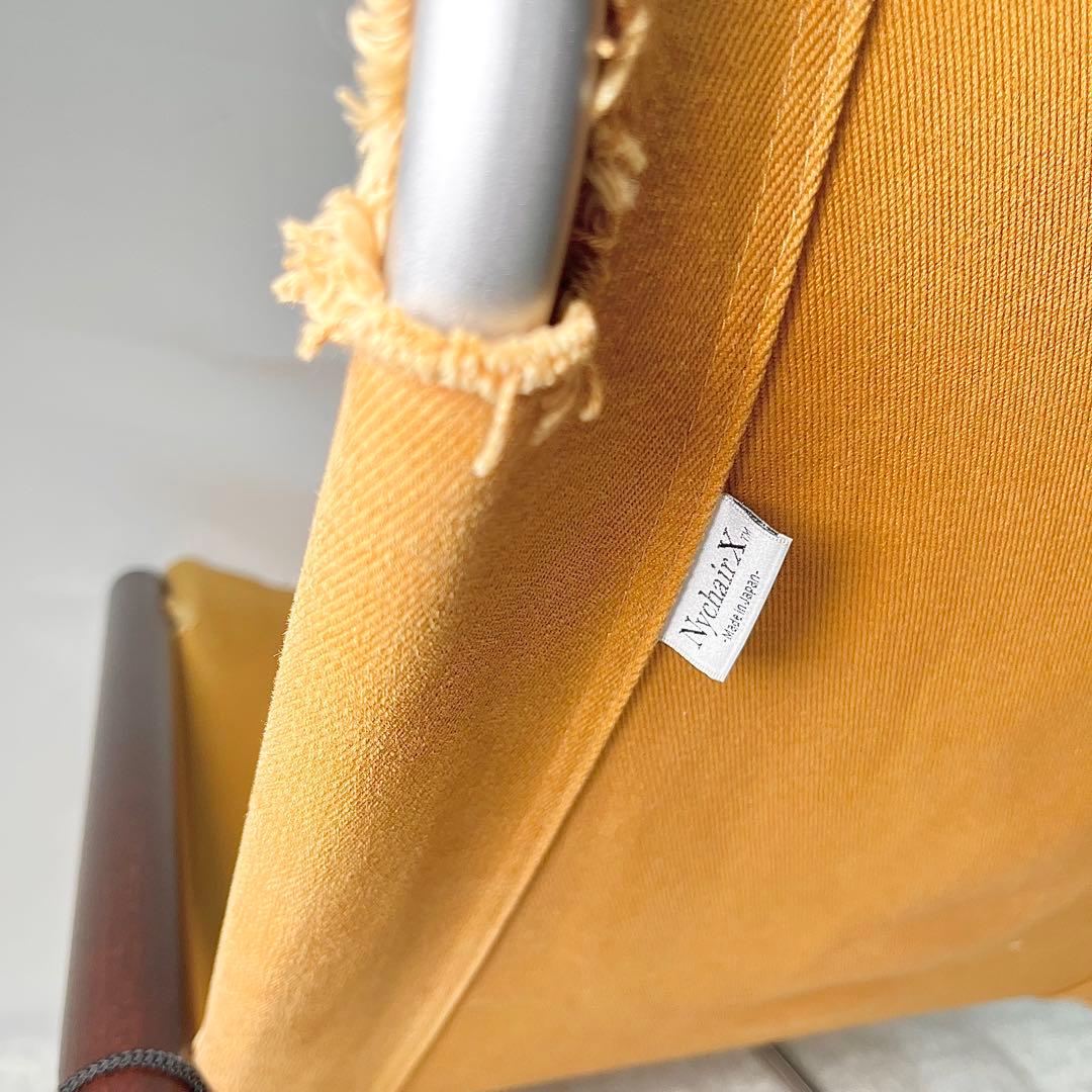 NychairX ニーチェアエックスオットマン付き オレンジ×ダークブラウン