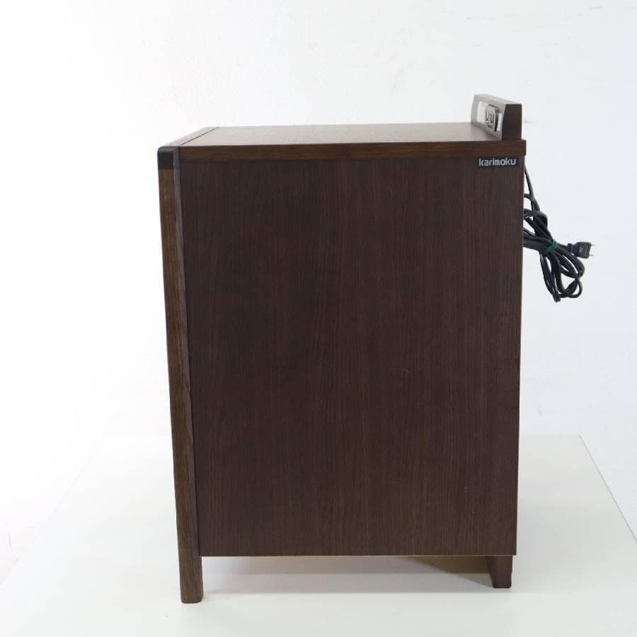 カリモク家具 ナイトテーブル AU8450MK オーク材 コンセント付き 3