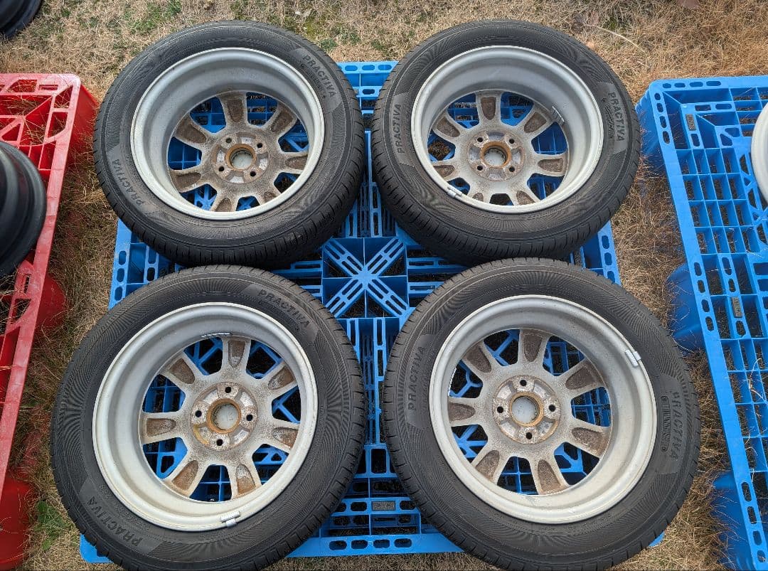②中古品 ダイハツタント2024製タイヤ付き純正ホイール4本セットの2本