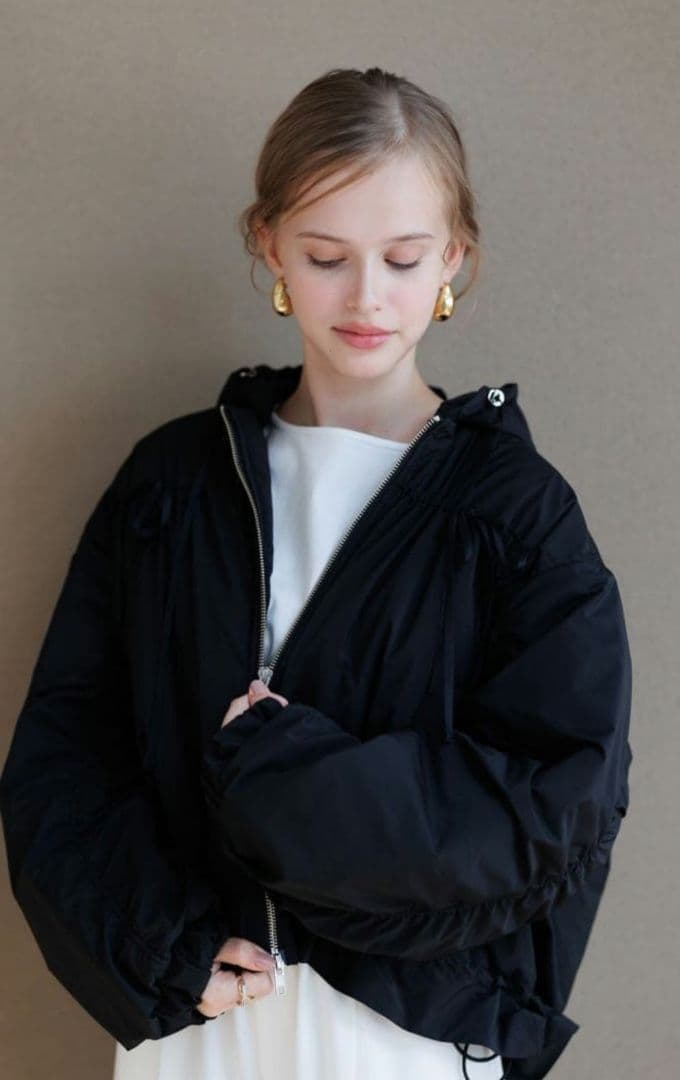 ‼️限定値下‼️美品‼️Pois ポワ　リボンブルゾン　ブラック