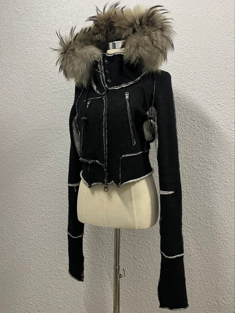ジャケット・アウター lgb raccoon fur hoodie