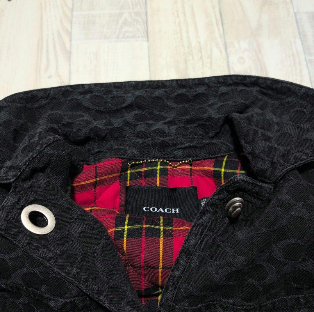 COACH コーチ シグネチャー ジャカード デニム レディース XS