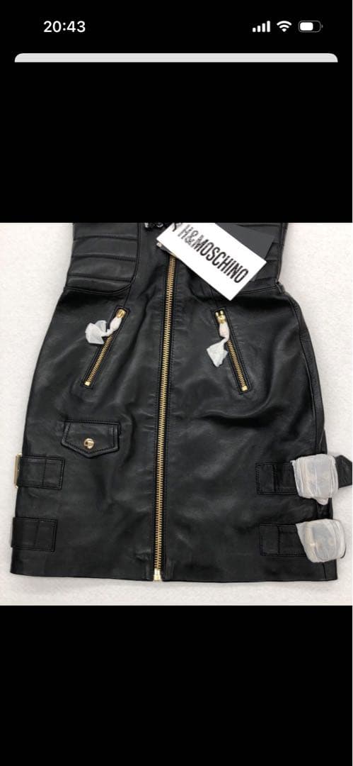 BUYEE　 MOSCHINO ブラックミニワンピース