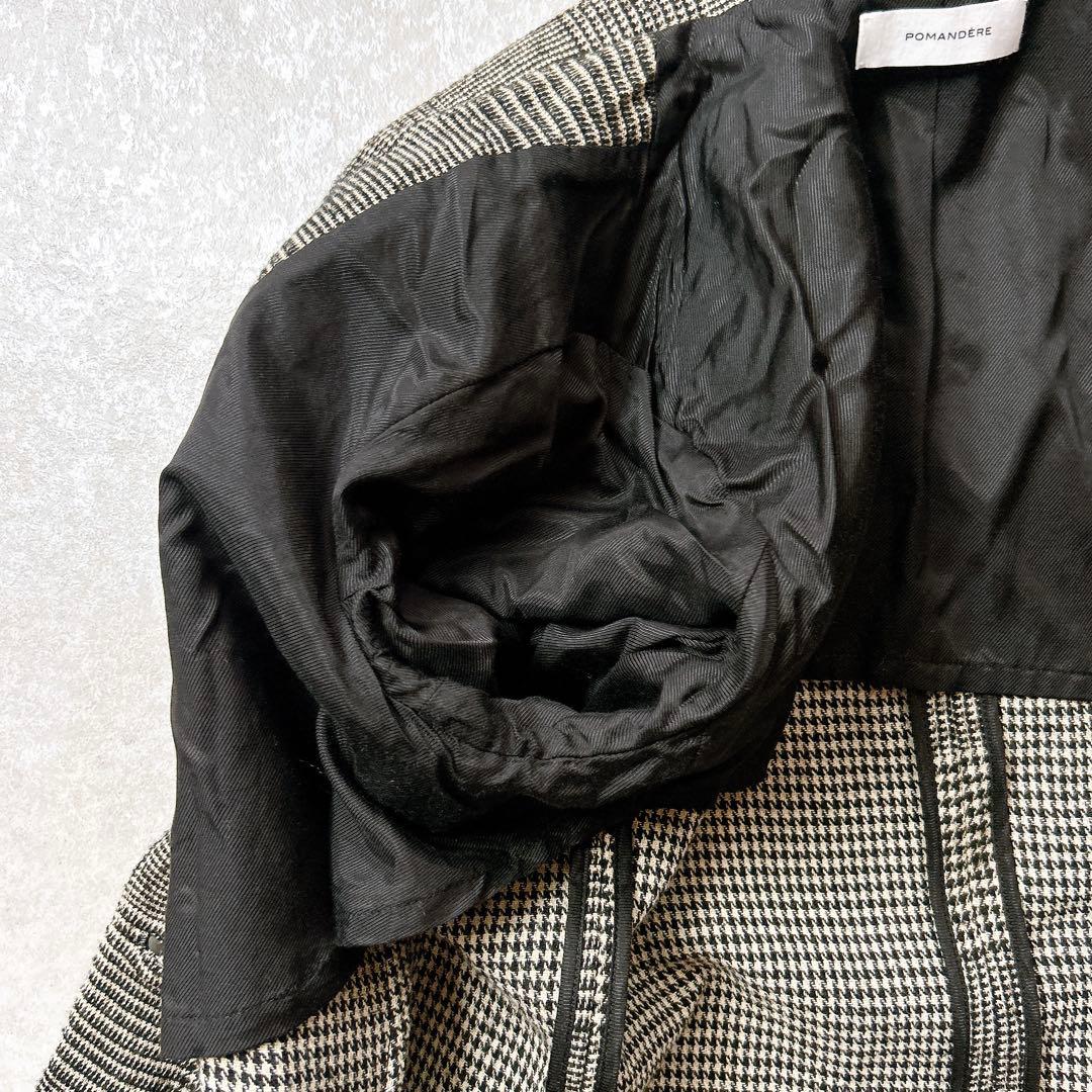 美品✨　POMANDERE グレンチェック　ジャケット　イタリア製