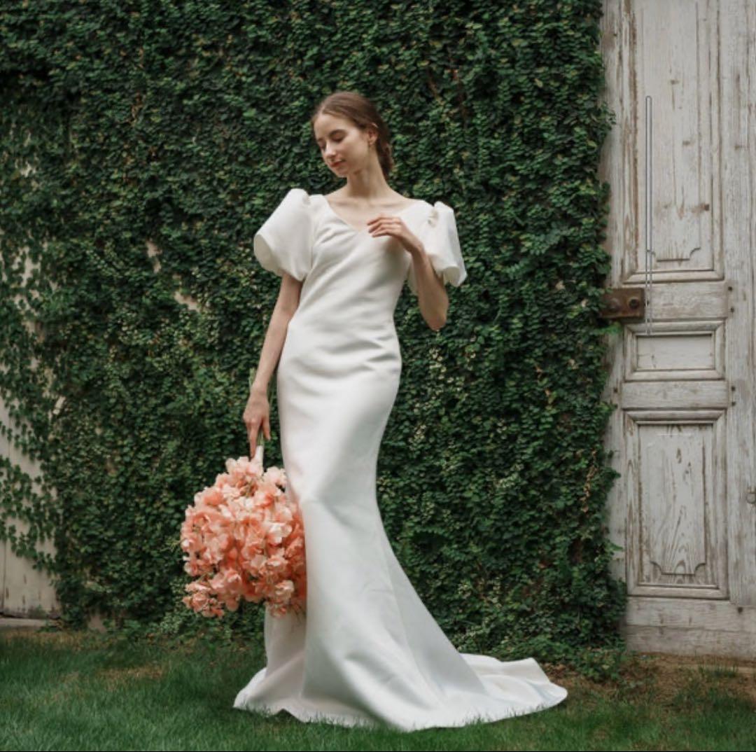 DRESS PRODUCTION パフスリーブバックVマーメイドドレス W253