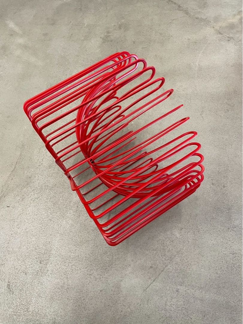 OLD IKEA 90's レトロモダン 赤 オブジェ フルーツバスケット 希少