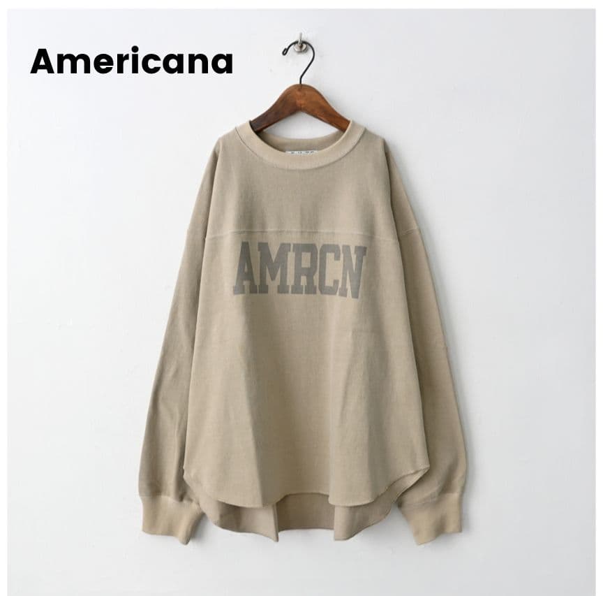 新品未使用品　Americana 　ヴィンテージ天竺・フットボールTee