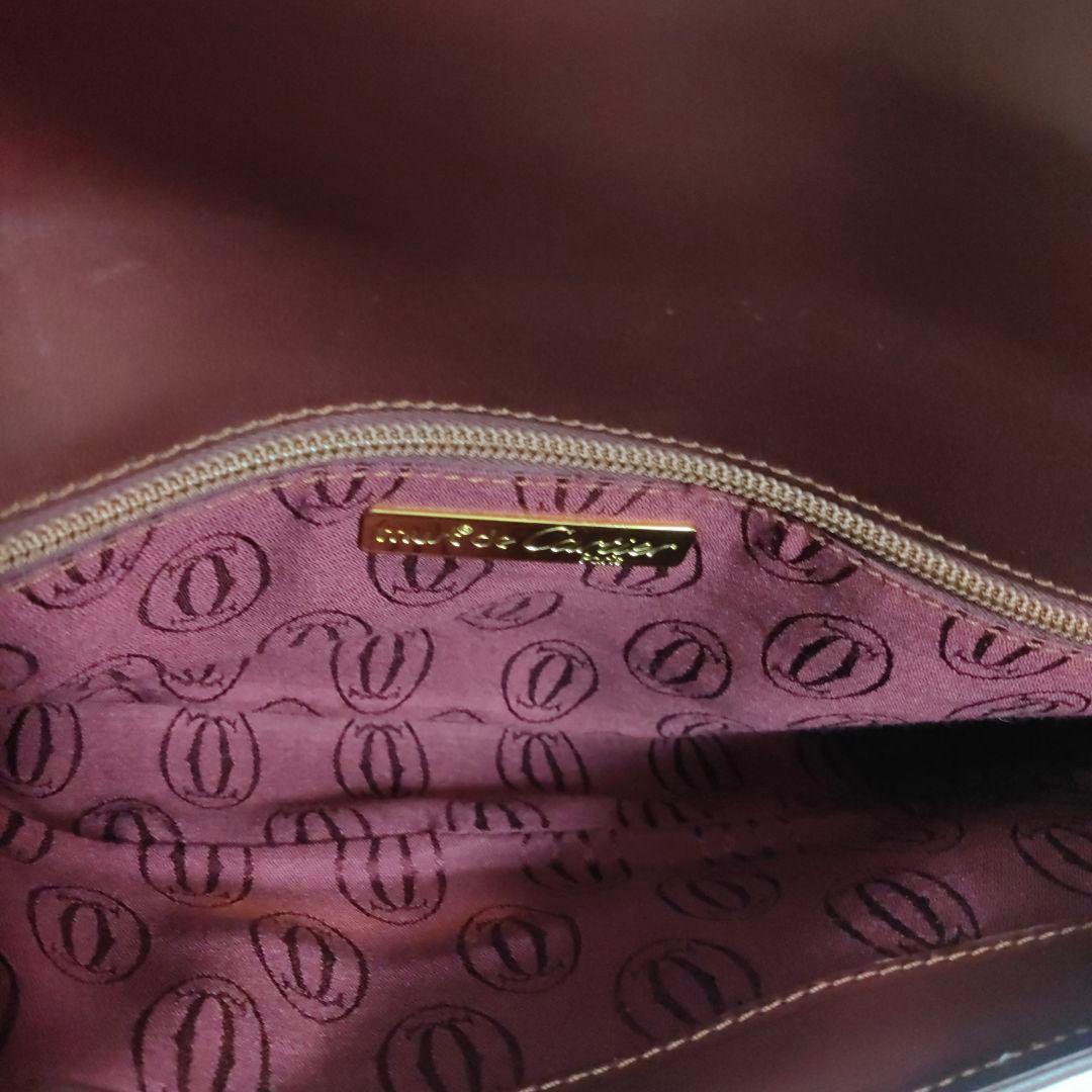 カルティエ Cartier クラッチバッグ マストライン ボルドー レザー保存袋