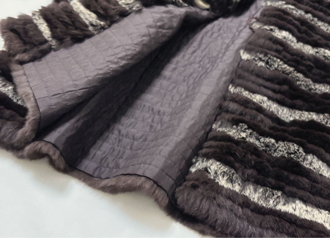 ARBORENTE定価10万程 高木ミンクリバーシブル シルク レッキスラビット