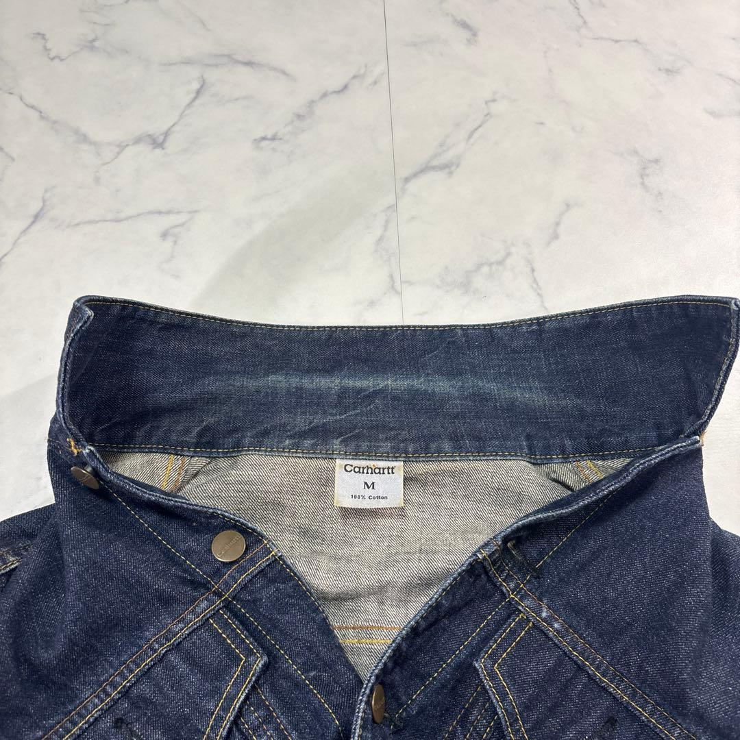カーハート デニムジャケット インディゴ Ｇジャン 3rd 革パッチ