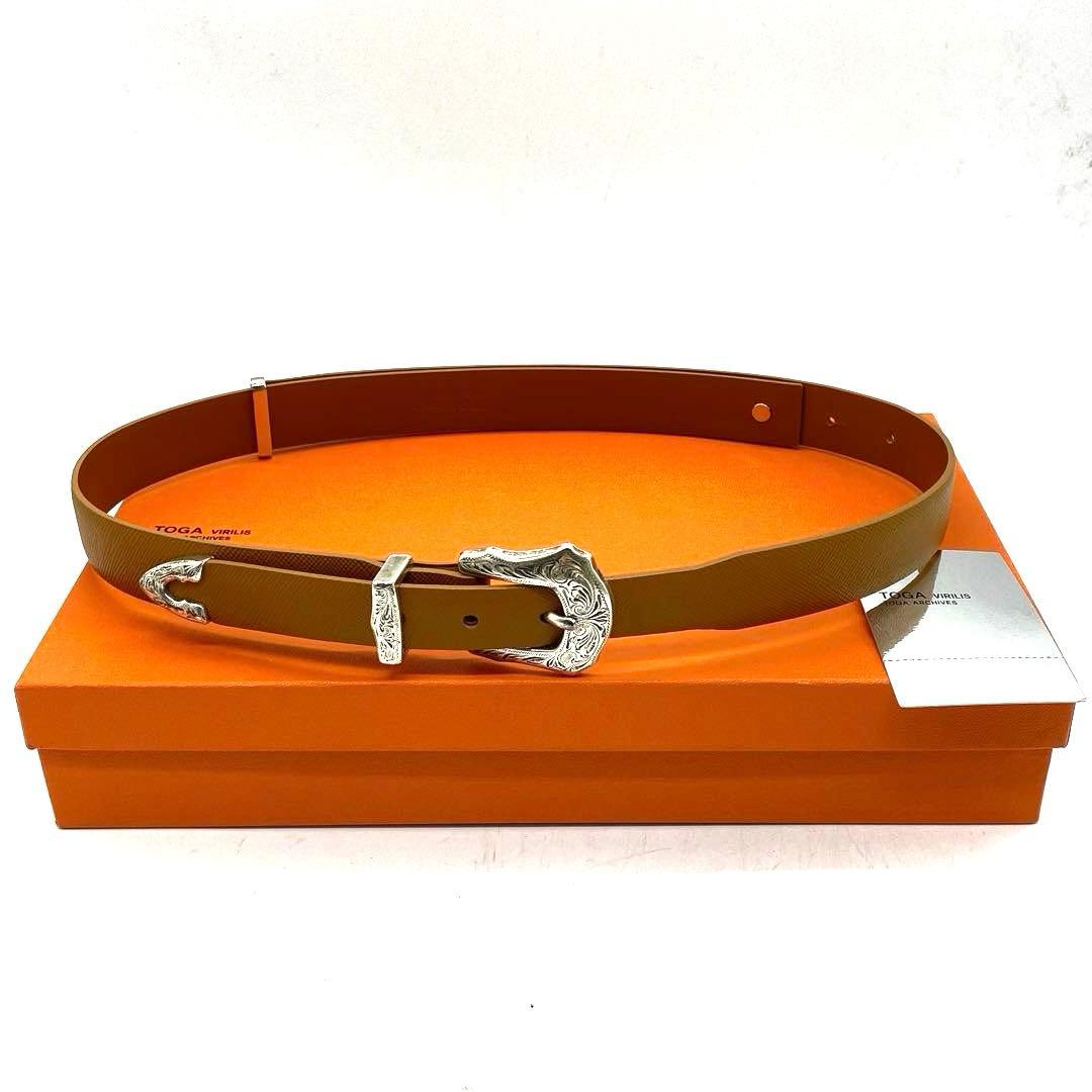 新品未使用タグ付き　TOGA VIRILIS トーガ　メタルベルド　ブラウン