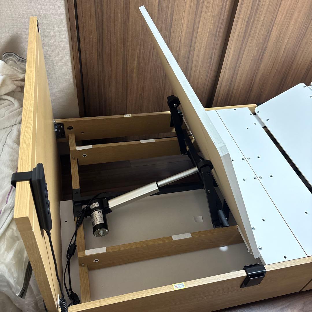 シングルベッド引き出し付き　電動　マットレス付き