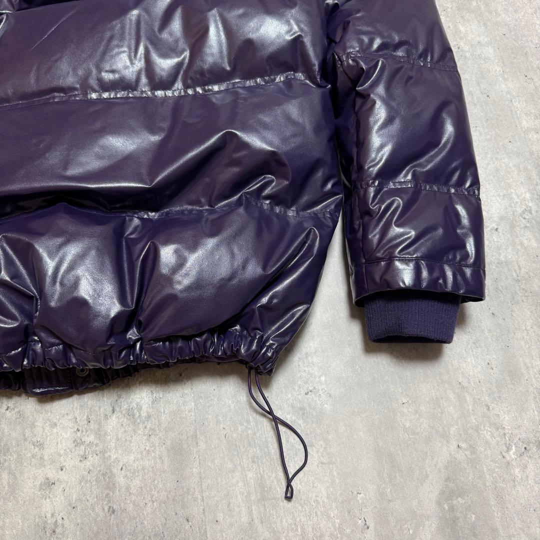 OLD UNIQLO Y2K 光沢パープル プレミアムダウンジャケット ファー