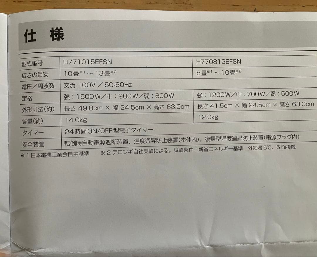 DeLonghi オイルヒーター H771015EFSN