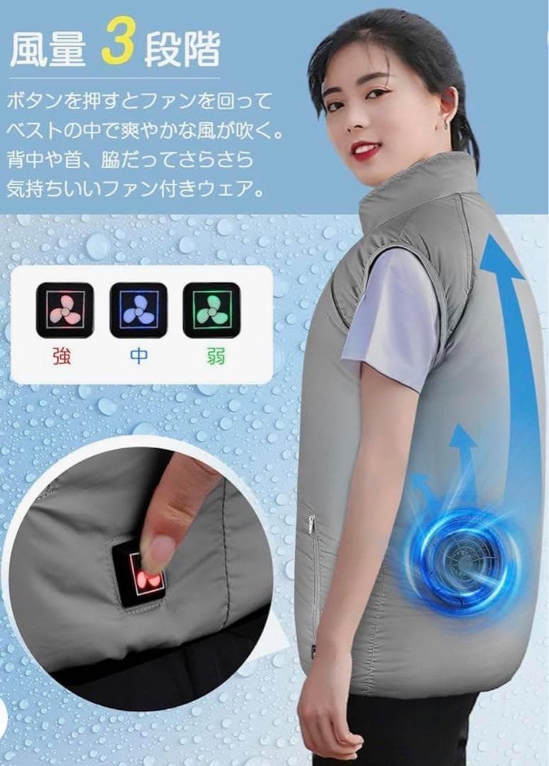 空調服　ファンバッテリーセット　Lサイズベスト付き