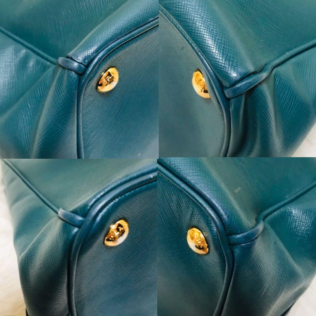 【美品】プラダ ハンドバッグ サフィアーノレザー 三角ロゴ A4収納可能