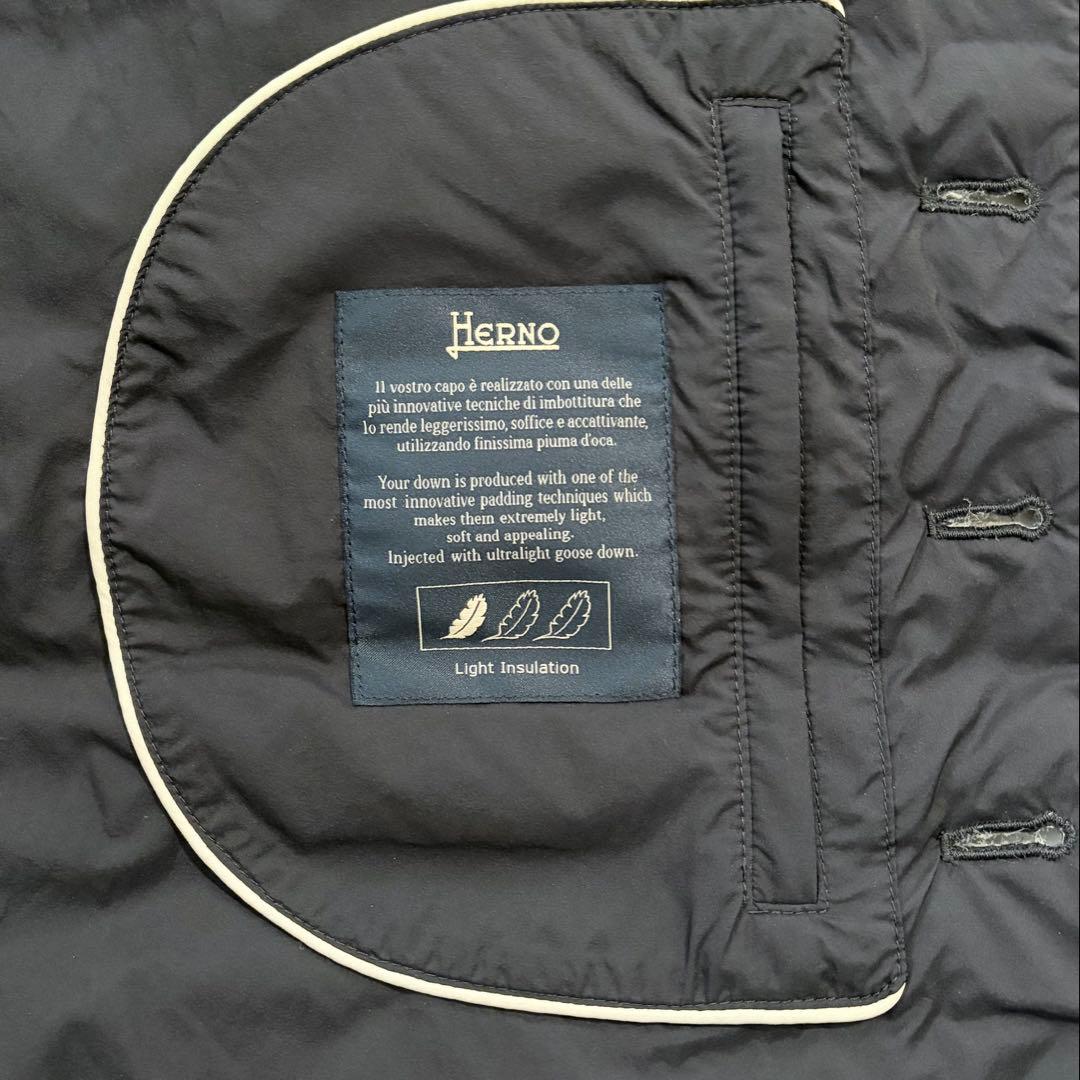 ヘルノ HERNO LEGEND ダウンベスト ジレ サイズ48 ダークネイビー