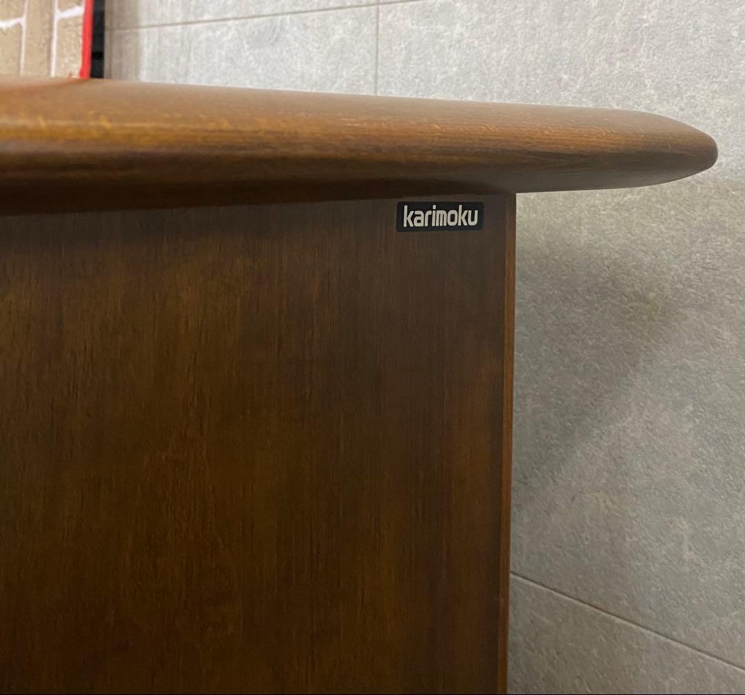 Karimoku カリモク 書斎机 デスク 片袖机 勉強机 木製 ブラウン 札幌