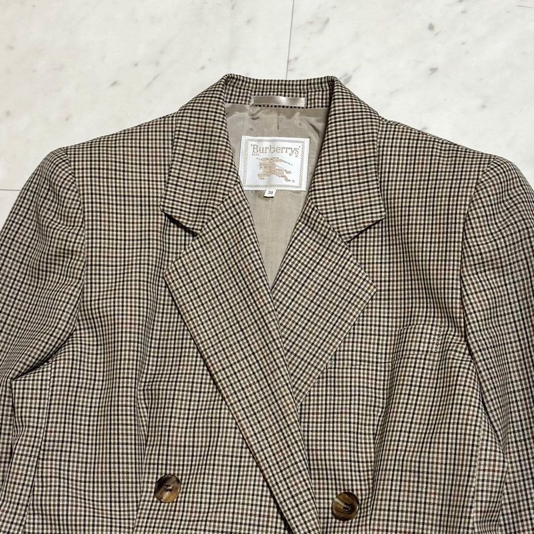 バーバリーズ セットアップ ジャケット スカート ウール100% チェック