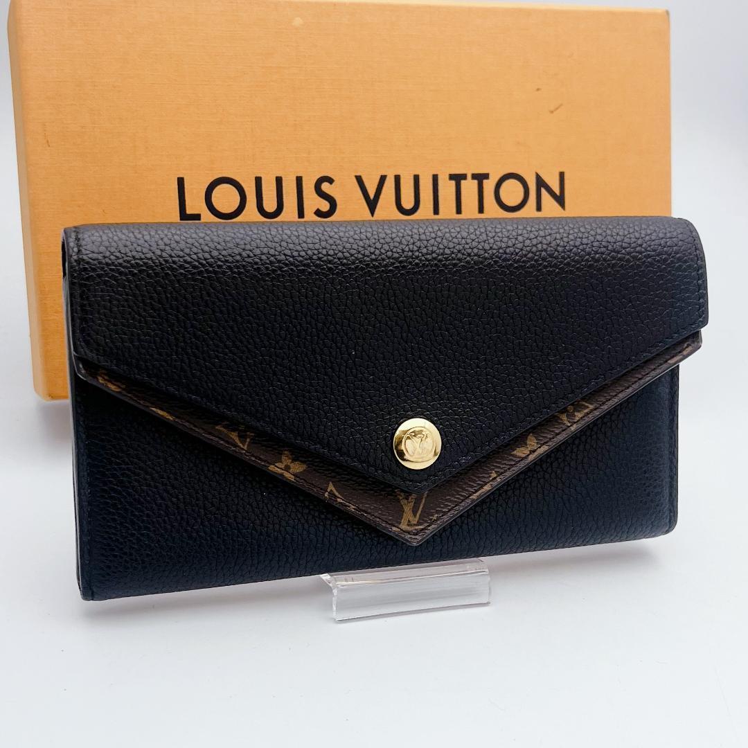 開運財布！ルイヴィトン ドゥブルV 黒 長財布 正規品保証2909