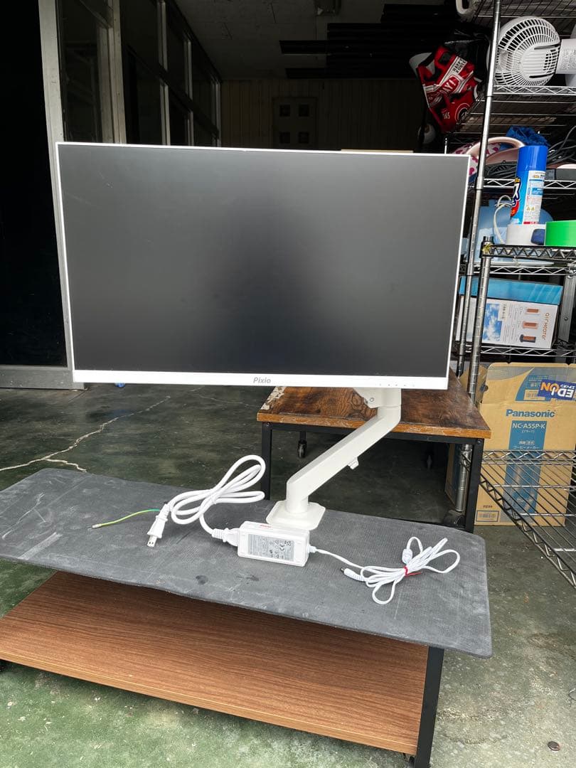 美品！Pixio PX259PWゲーミングモニター　グリーンハウスアーム付き