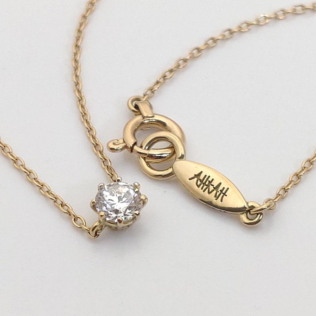 AHKAH／ソルティアラウンドネックレス／ダイヤ♡K18♡0.15ct