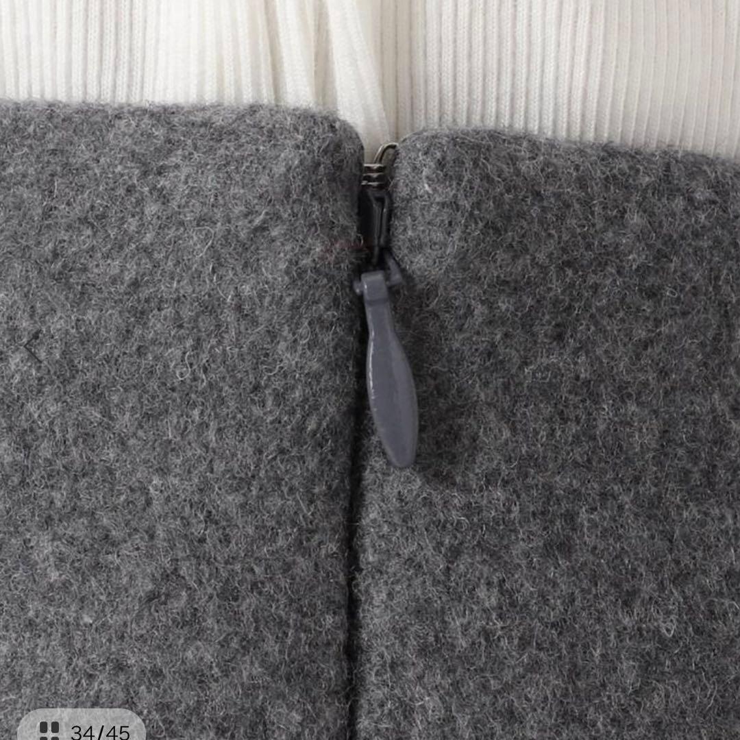 新品　スピックアンドスパン　メルトンA ラインミニスカート