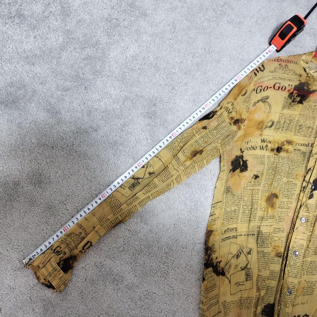 ジョン・ガリアーノ　ニュースペーパー柄シャツ