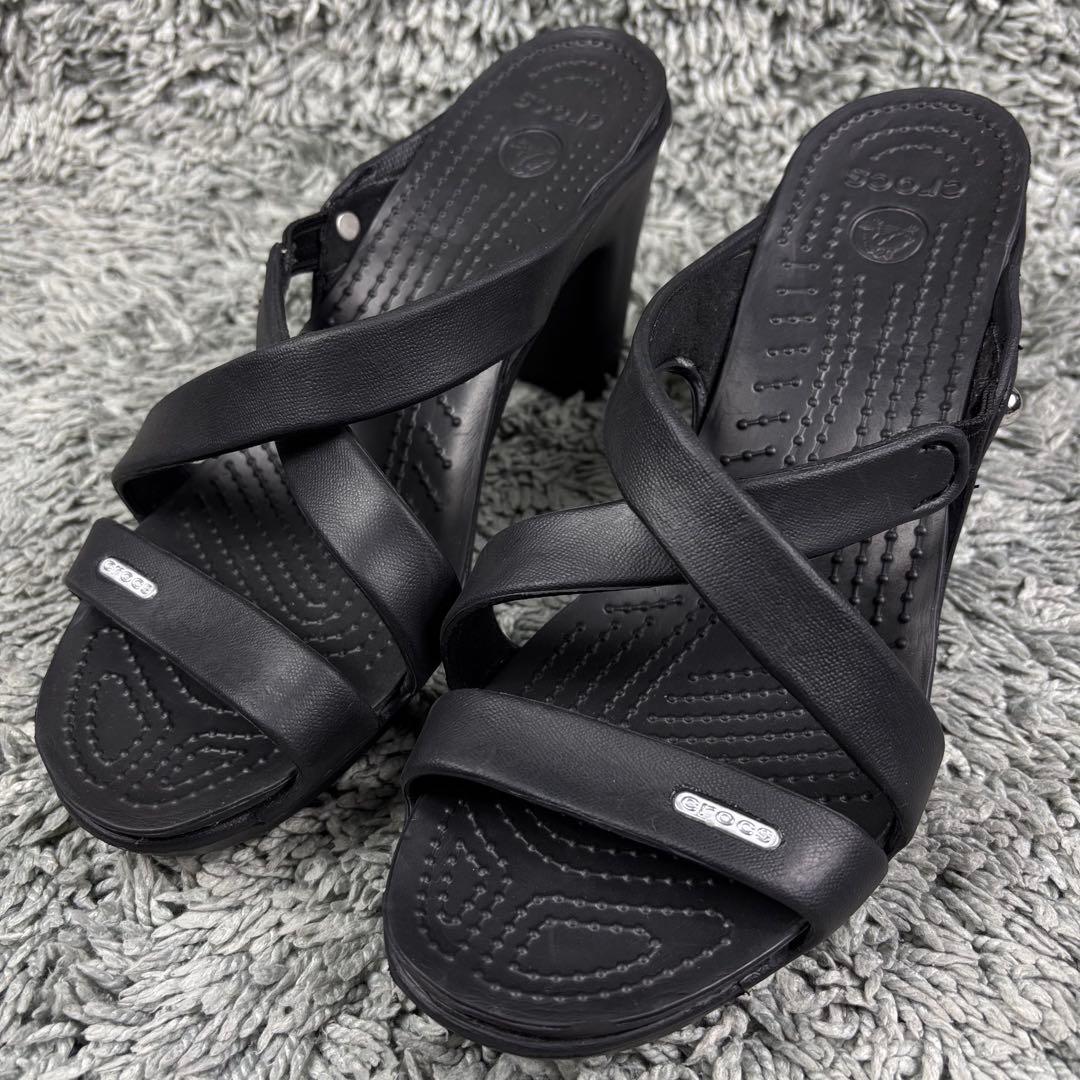 未使用 廃盤品 crocs クロックス サイプラス 黒 w8 24