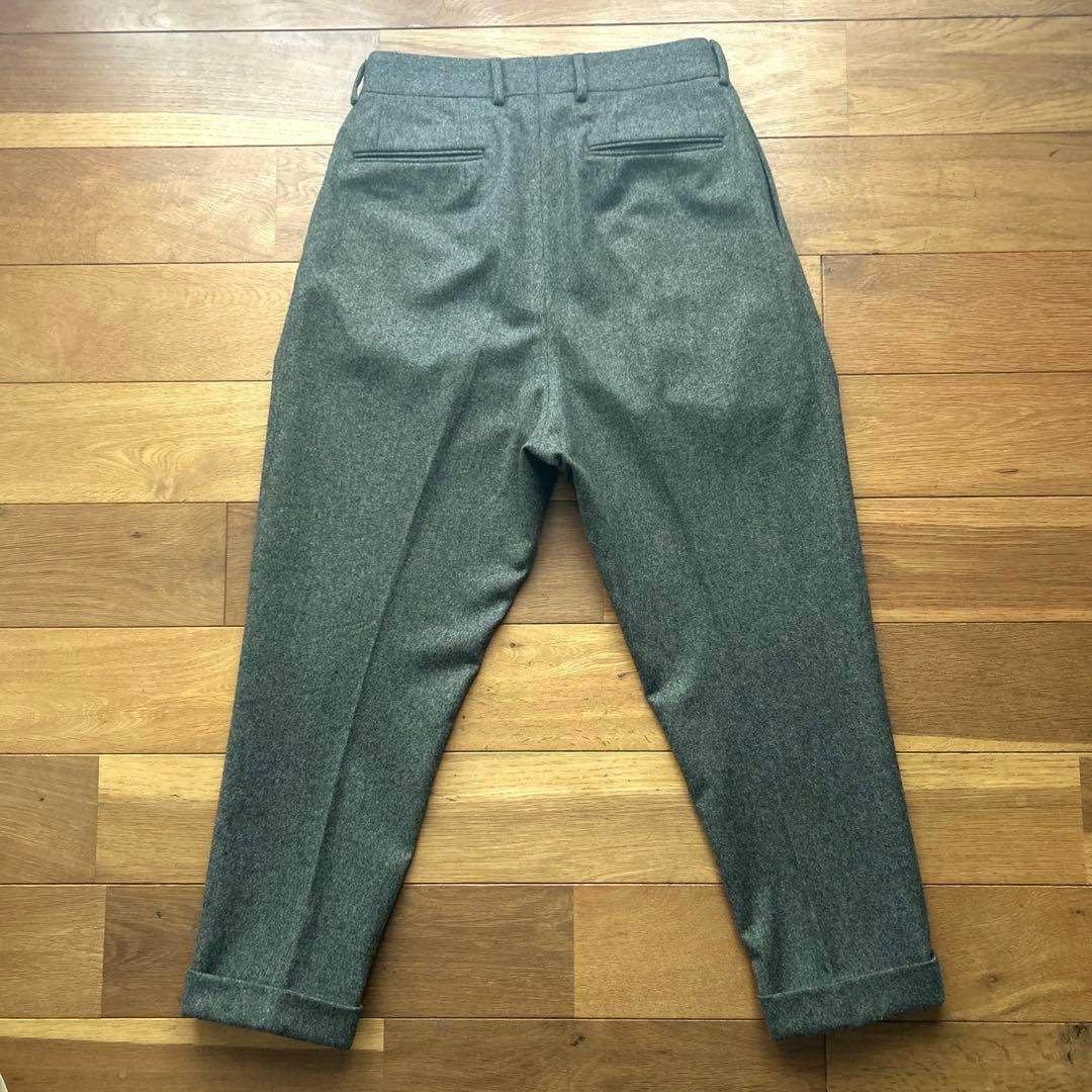 ち*た様 NEAT ニート ウールフランネルトラウザーズ スラックス グレー 4