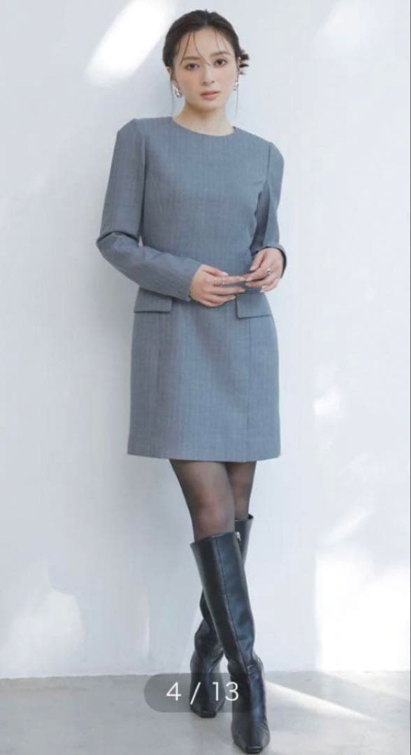 anuans パネルラインミニワンピース