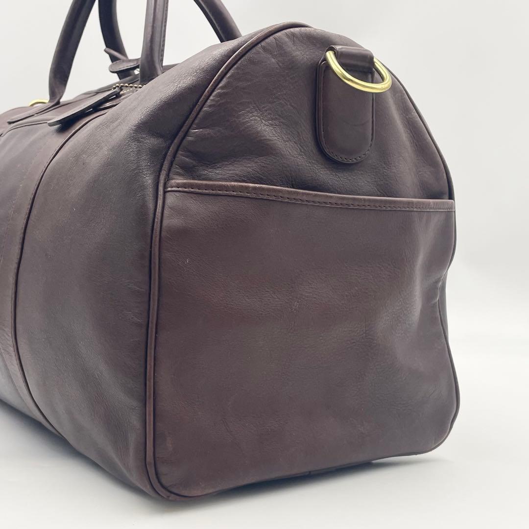 COACH コーチ グラブタンレザー ボストンバッグ　2way 大容量 ブラウン