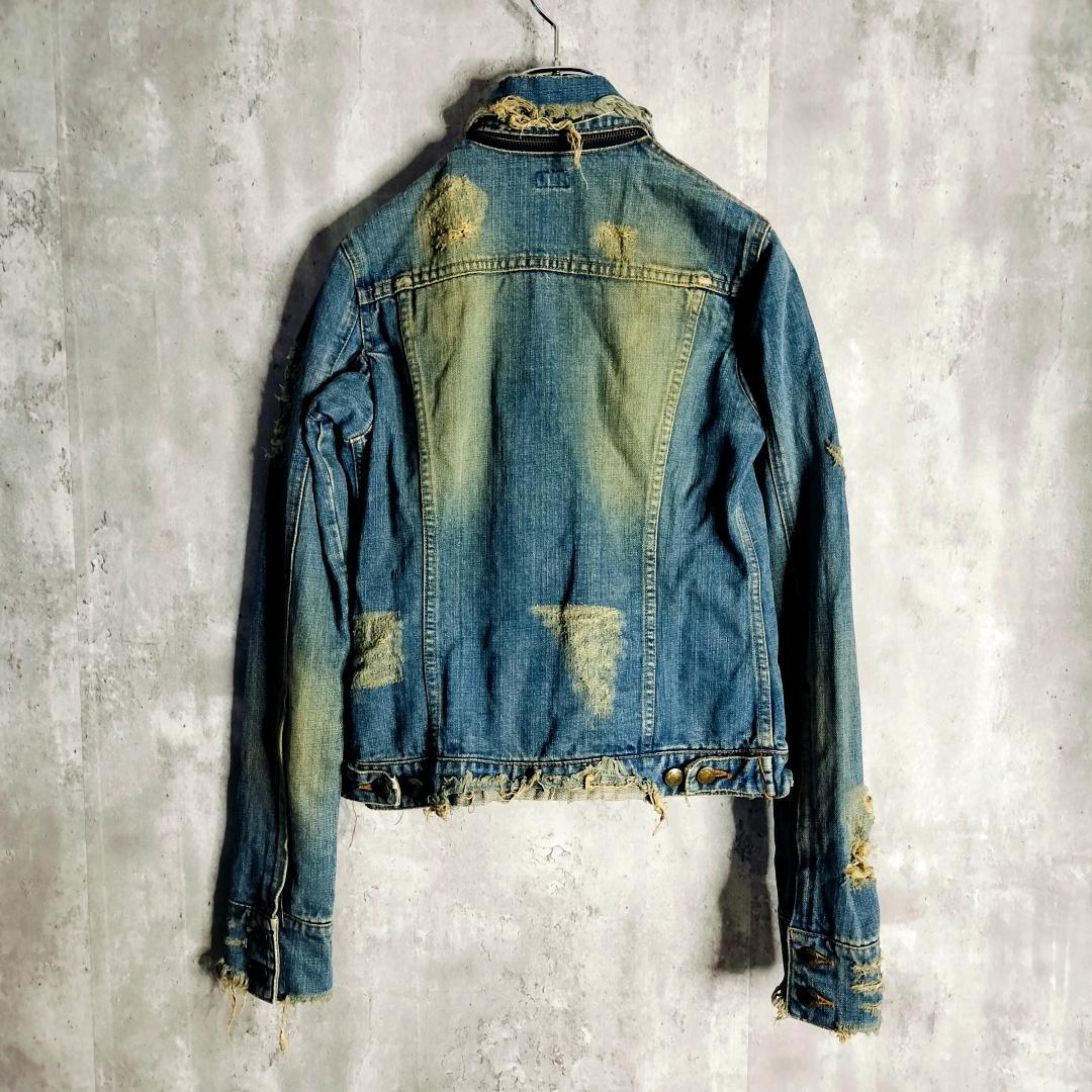 【 00s・y2k】ルグランブルー 破壊加工 デタッチャブル襟 Gジャン 1