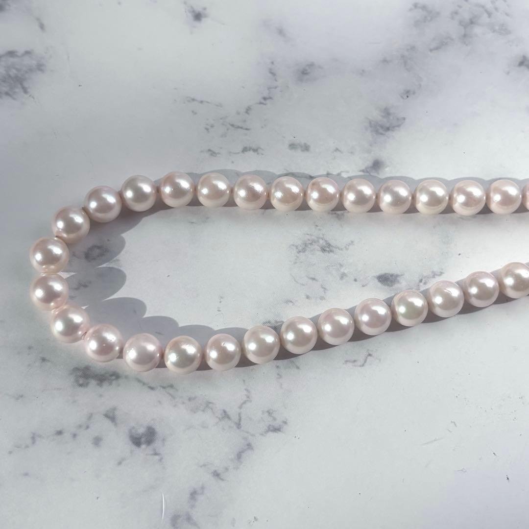 大珠8.5mm✨オーロラ干渉色◎アコヤ真珠ネックレス オールノット仕上 冠婚葬祭