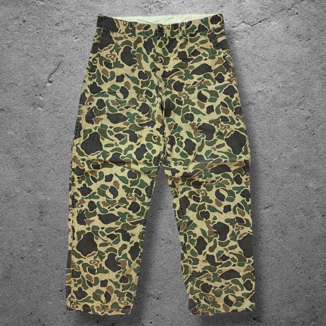 50s60sダックハンターカモW33ベイカーパンツ YKK 片爪ハンティング