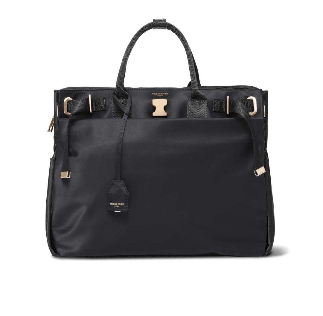 【美品】セレーンエテール　ブラック ビジネスバッグ ショルダーストラップ付き