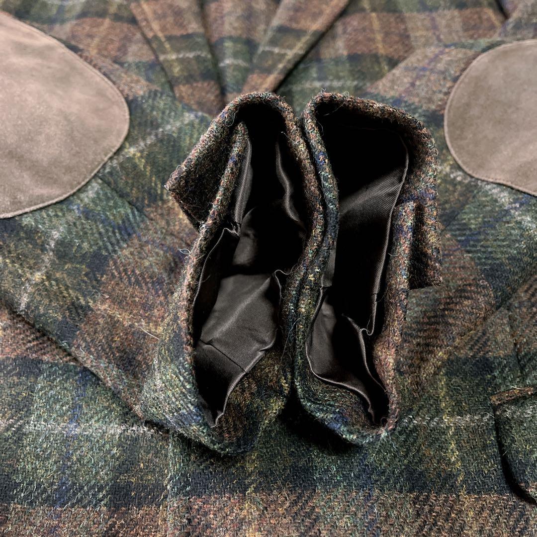 ブルックスブラザーズ　エルボー牛革パッチ　チェック テーラードジャケット L相当